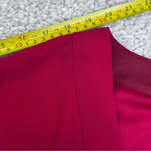 NWT Trina Turk Delia Red V-Neck Dress Large - Picture 11 of 12